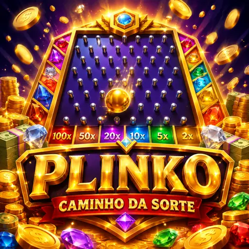 Miniatura do jogo Plinko com pinos e bolinha caindo