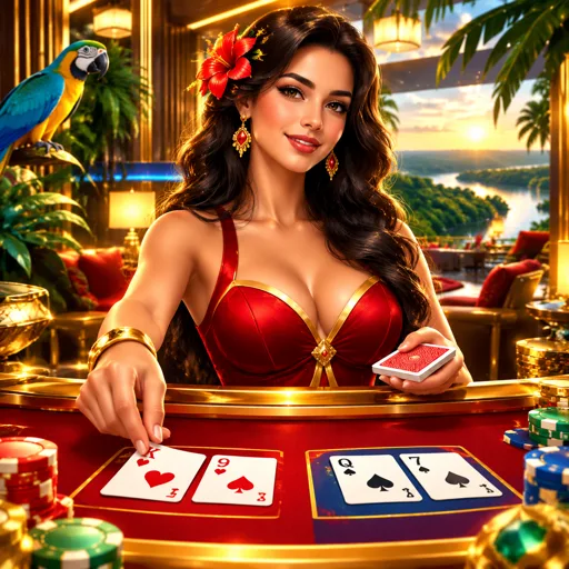 Mesa VIP de baccarat ao vivo com limites altos e dealer em português